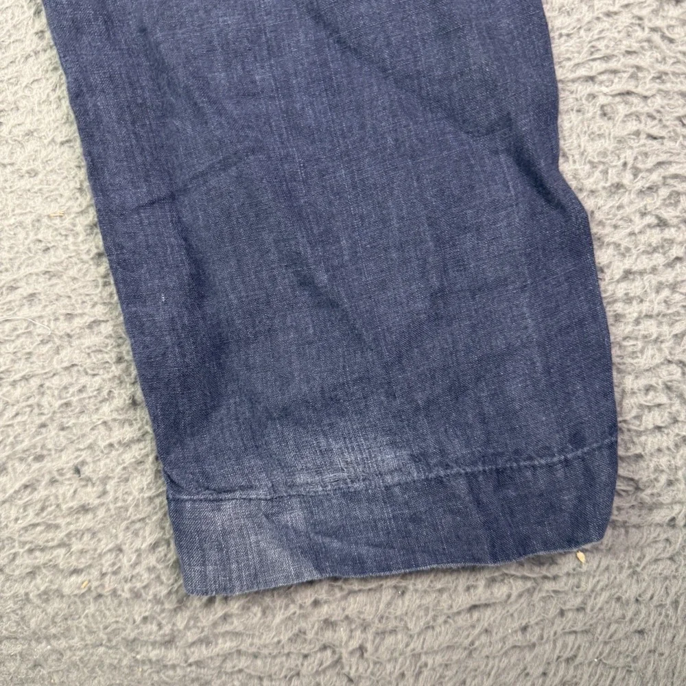 Banana Republic 100% Linen Pants Mens 30x30 Blue Chino Beach Drawstring Straight